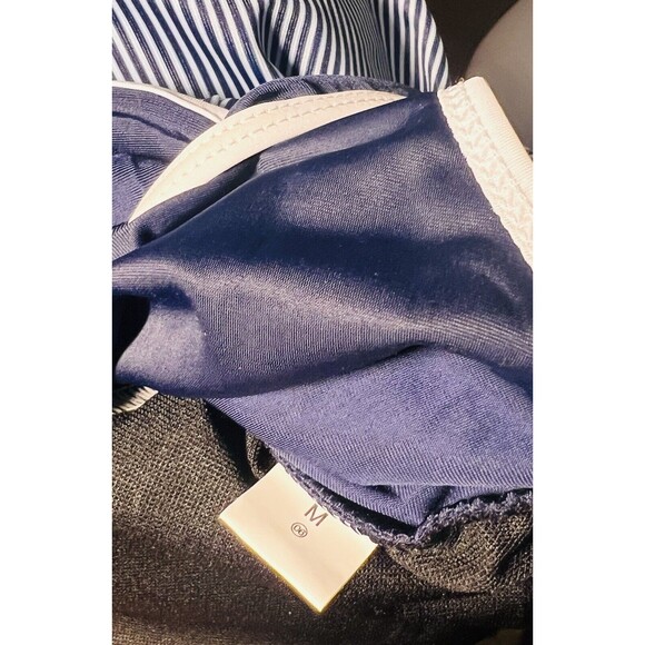 Women’s Tankini Swimsuit with Boy Shorts Two-Piece Ruffle Hem Striped Set - M - Picture 11 of 11